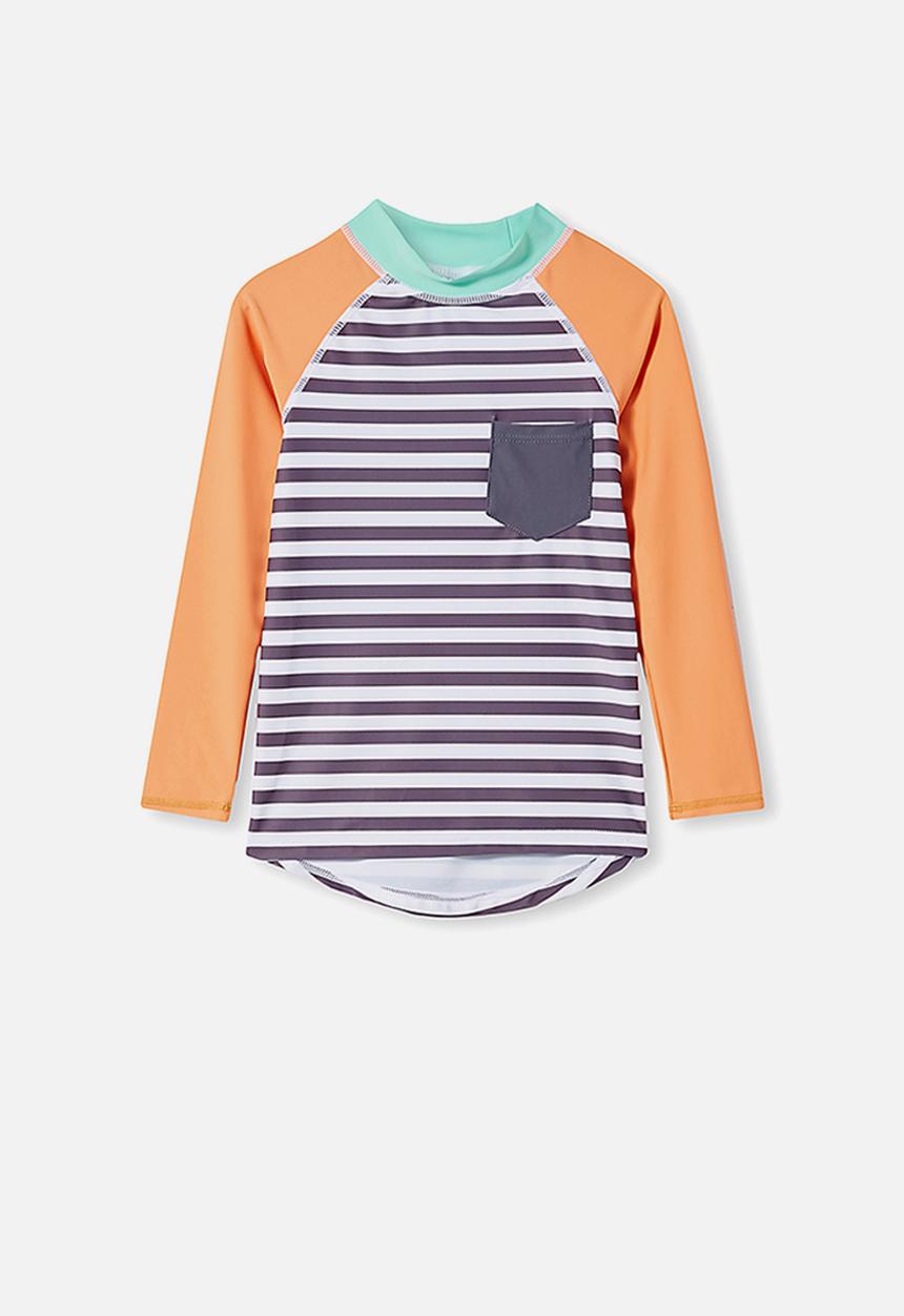 Cotton On - Flynn long sleeve raglan rash vest - multi 