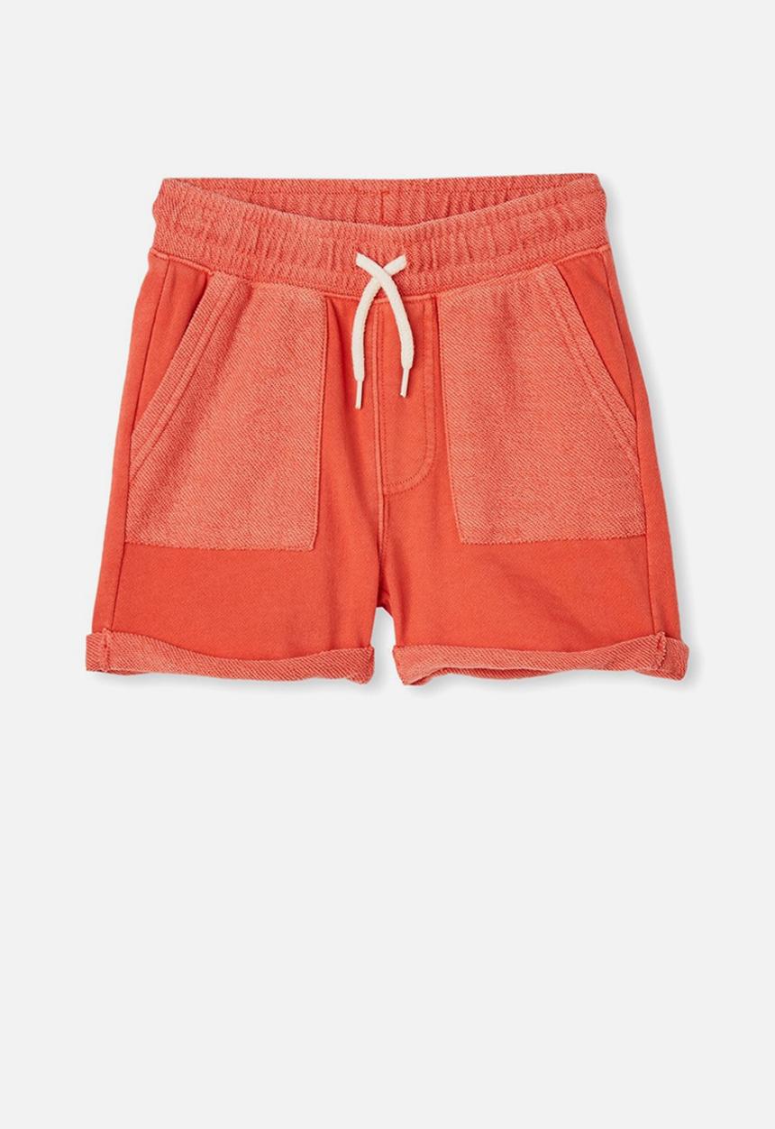Cotton On - Henry slouch short 80/20 - red orange wash
