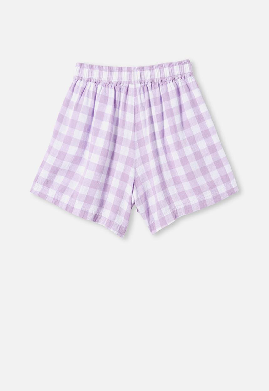 Free by Cotton On - Chelsea woven short - summer violet gingham