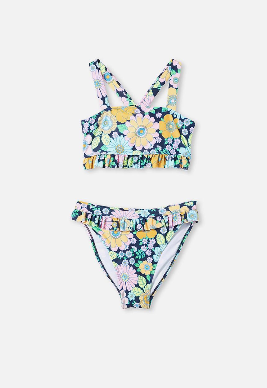 Free by Cotton On - Phoebe ruffle tankini - indian ink