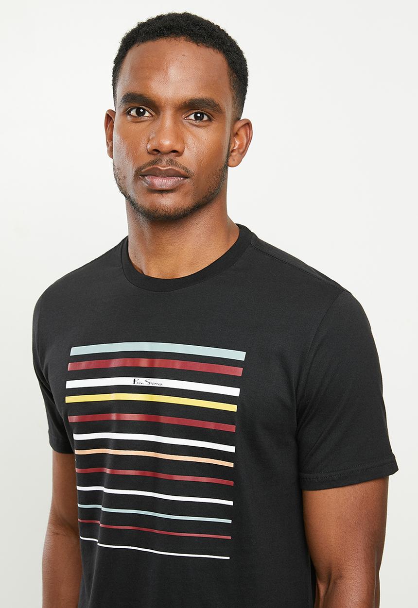 Ben Sherman - Center stripe tee - black