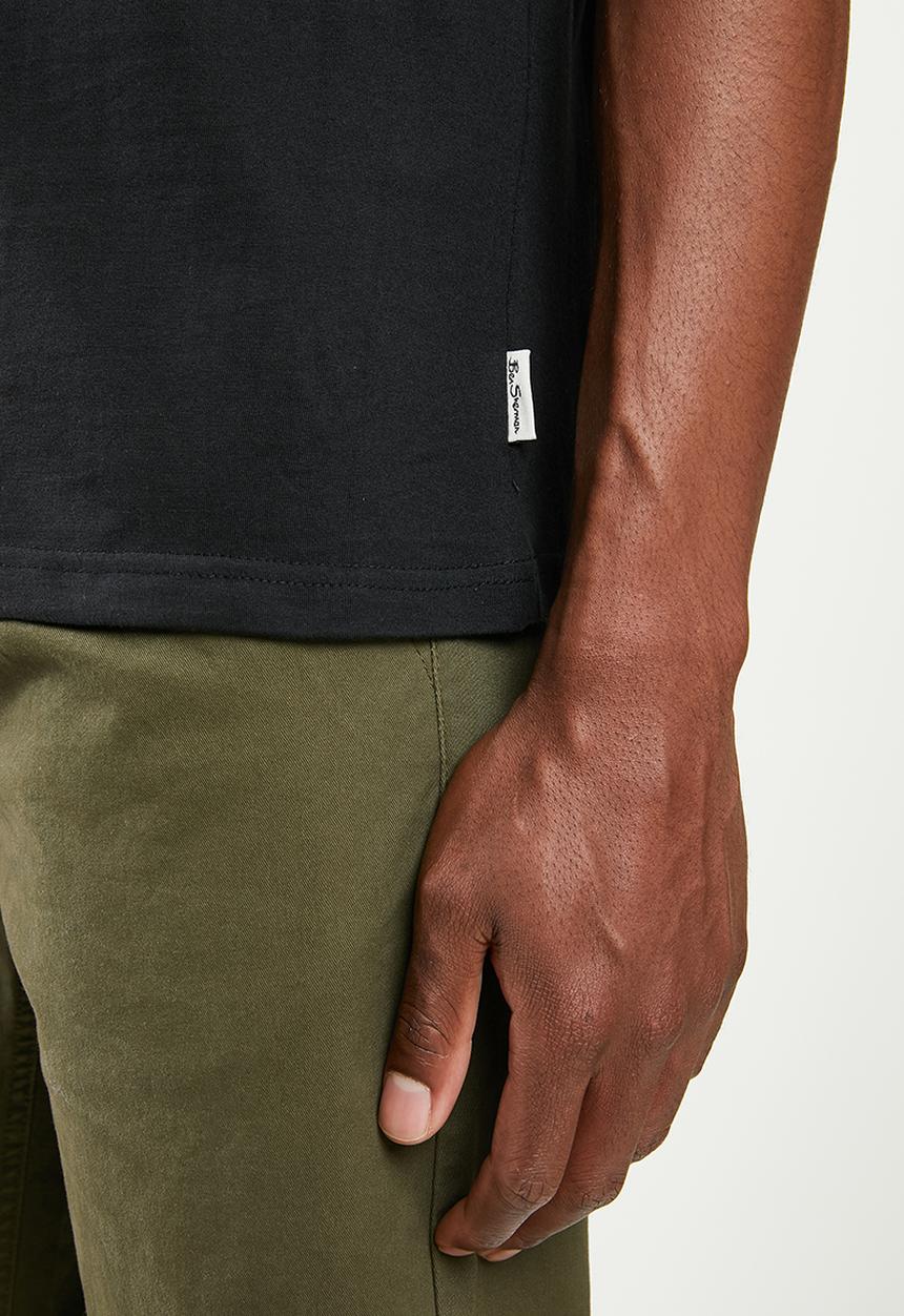 Ben Sherman - Center stripe tee - black