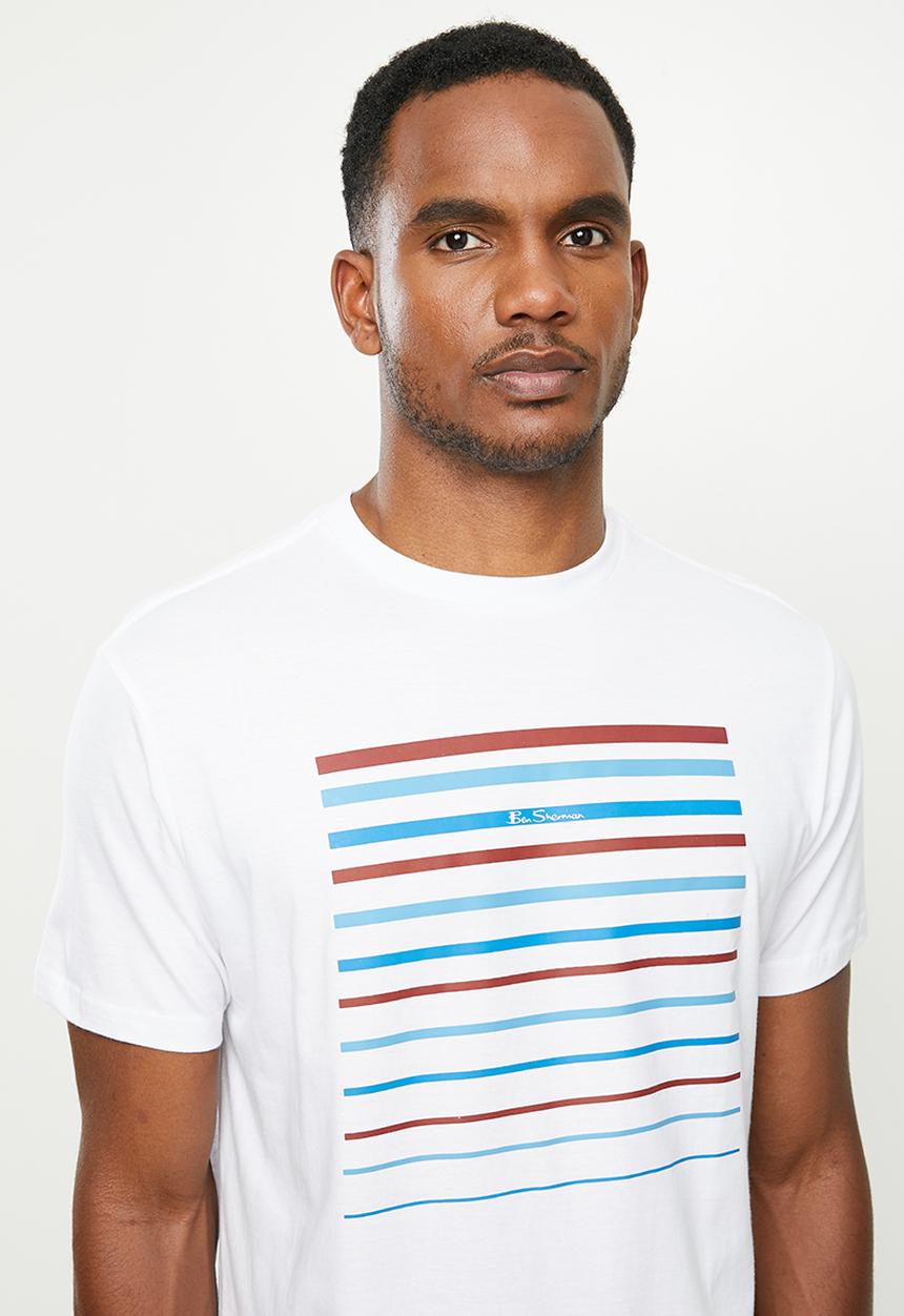 Ben Sherman - Center stripe tee - white