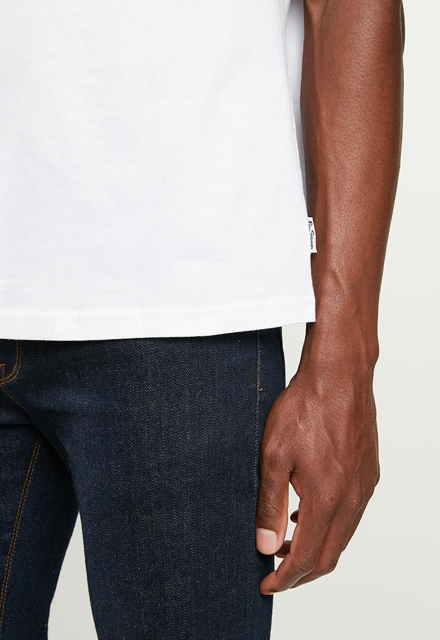 Ben Sherman - Center stripe tee - white