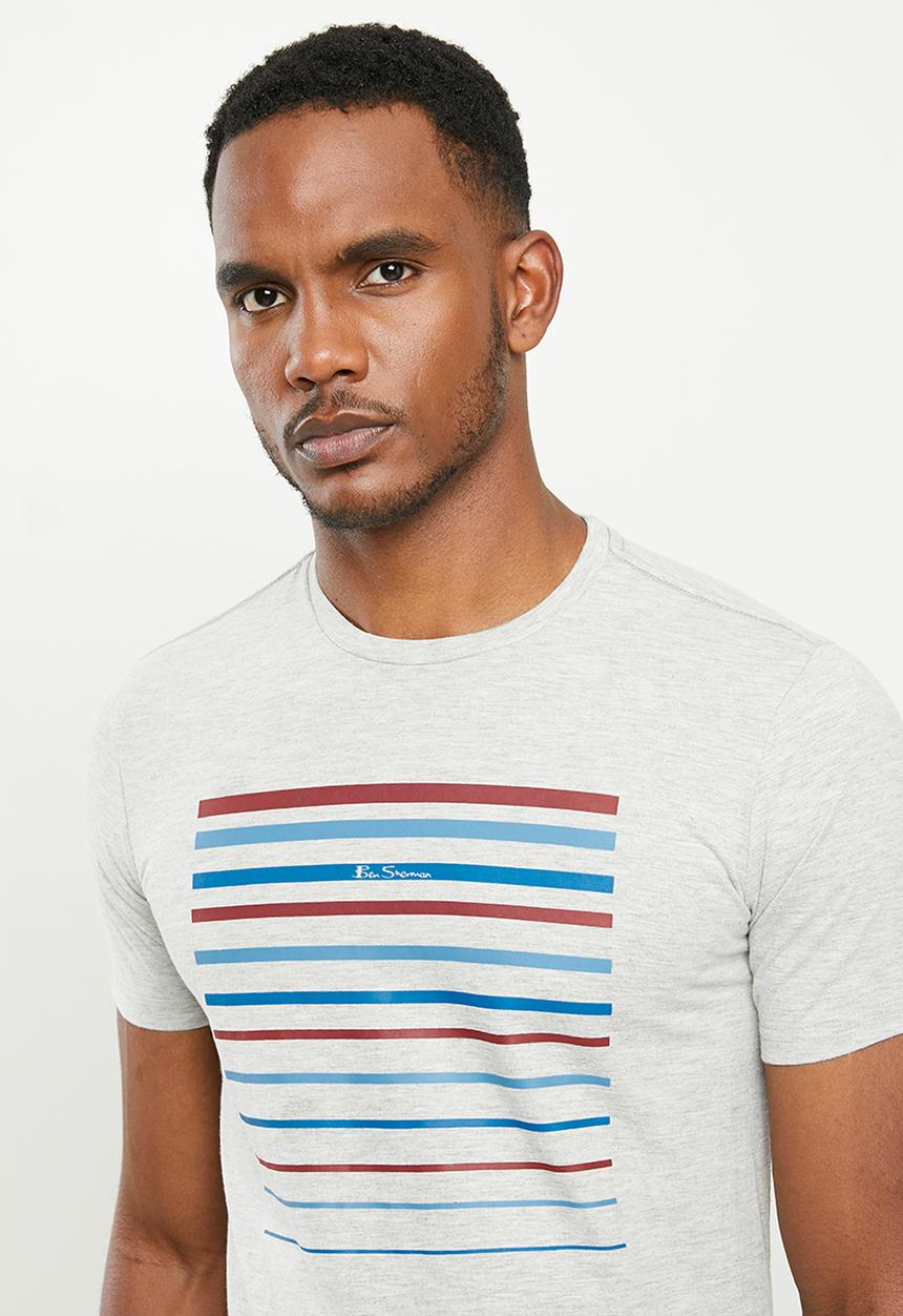 Ben Sherman - Center stripe tee - grey