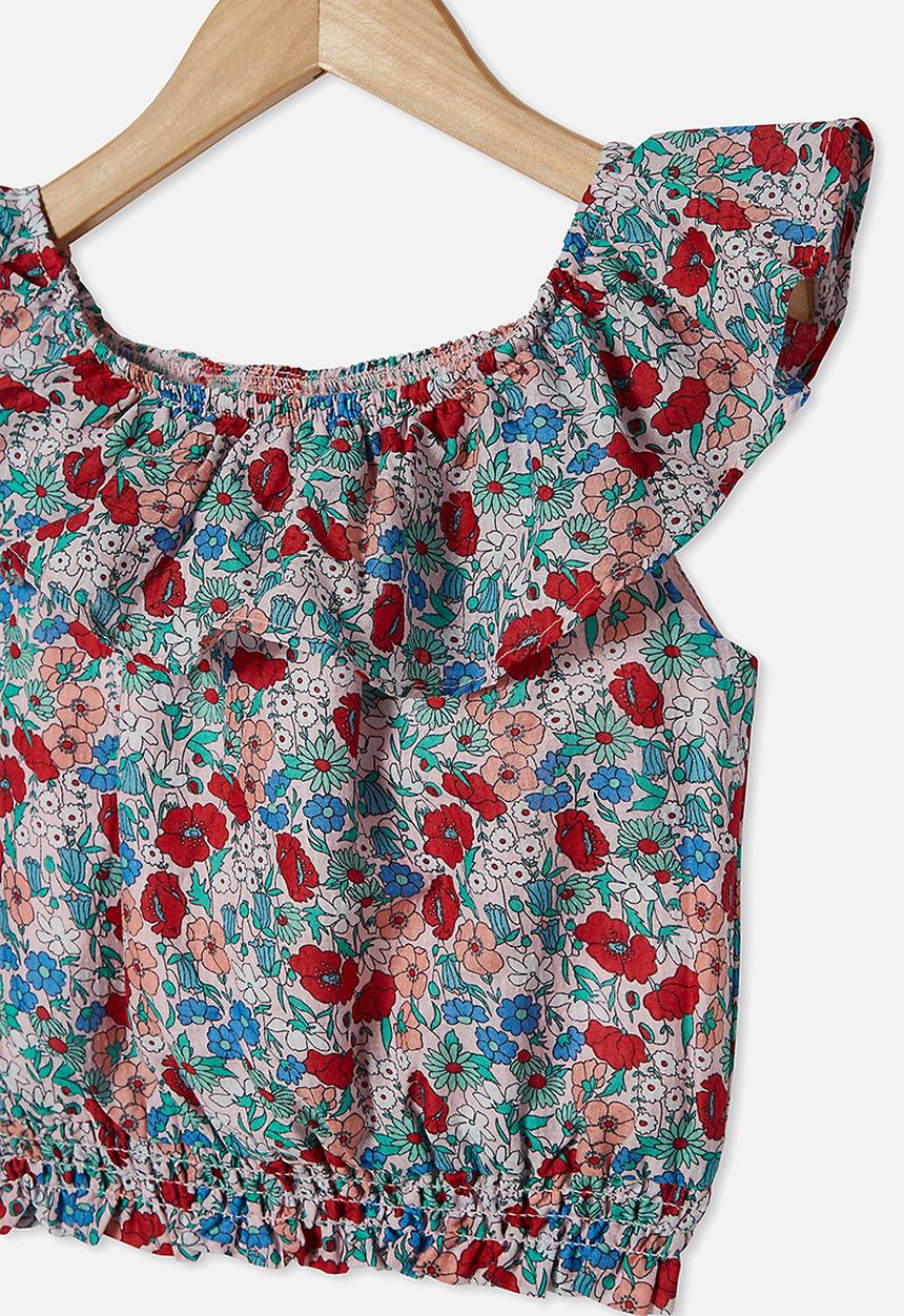 Cotton On - Gemima sleeveless ruffle top - pink quartz