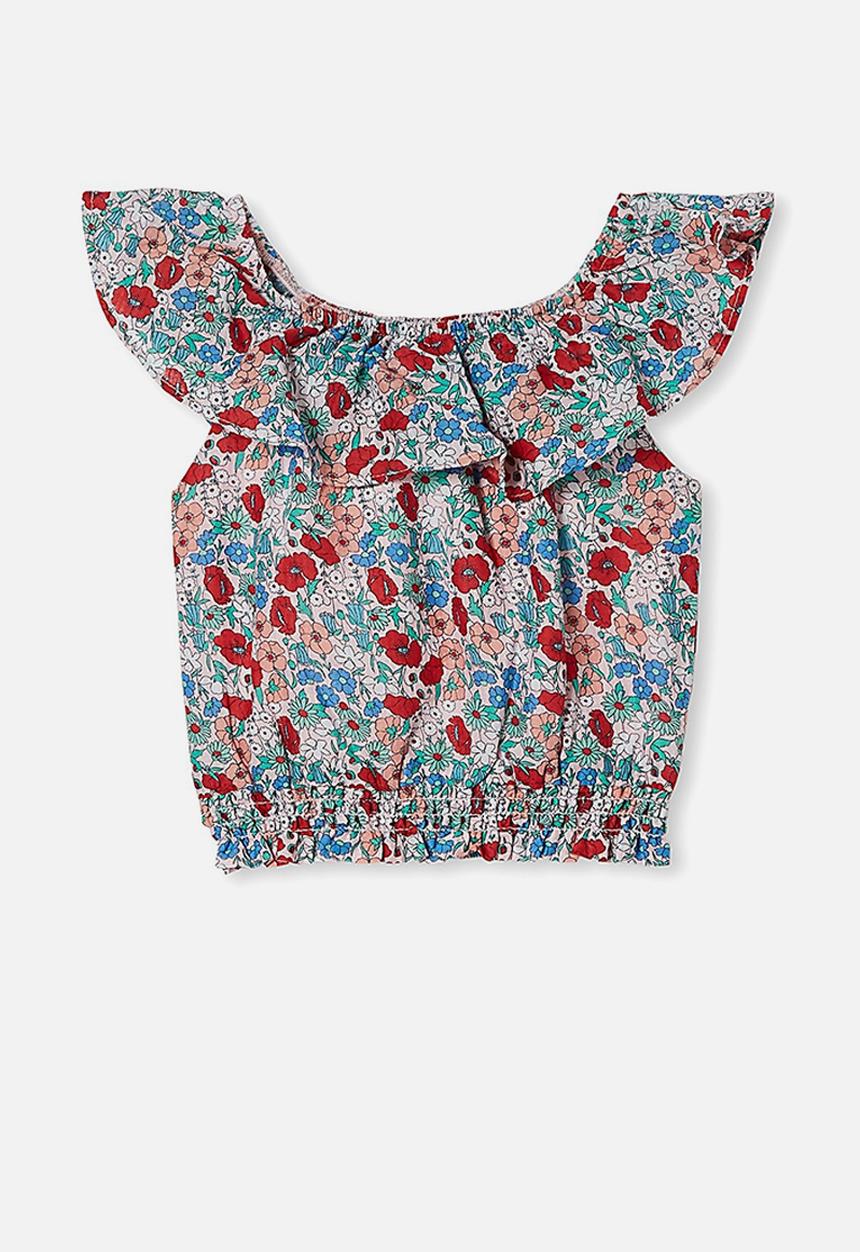 Cotton On - Gemima sleeveless ruffle top - pink quartz