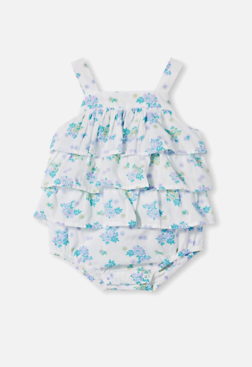 Cotton On - Tilly ruffle bubbysuit - blue