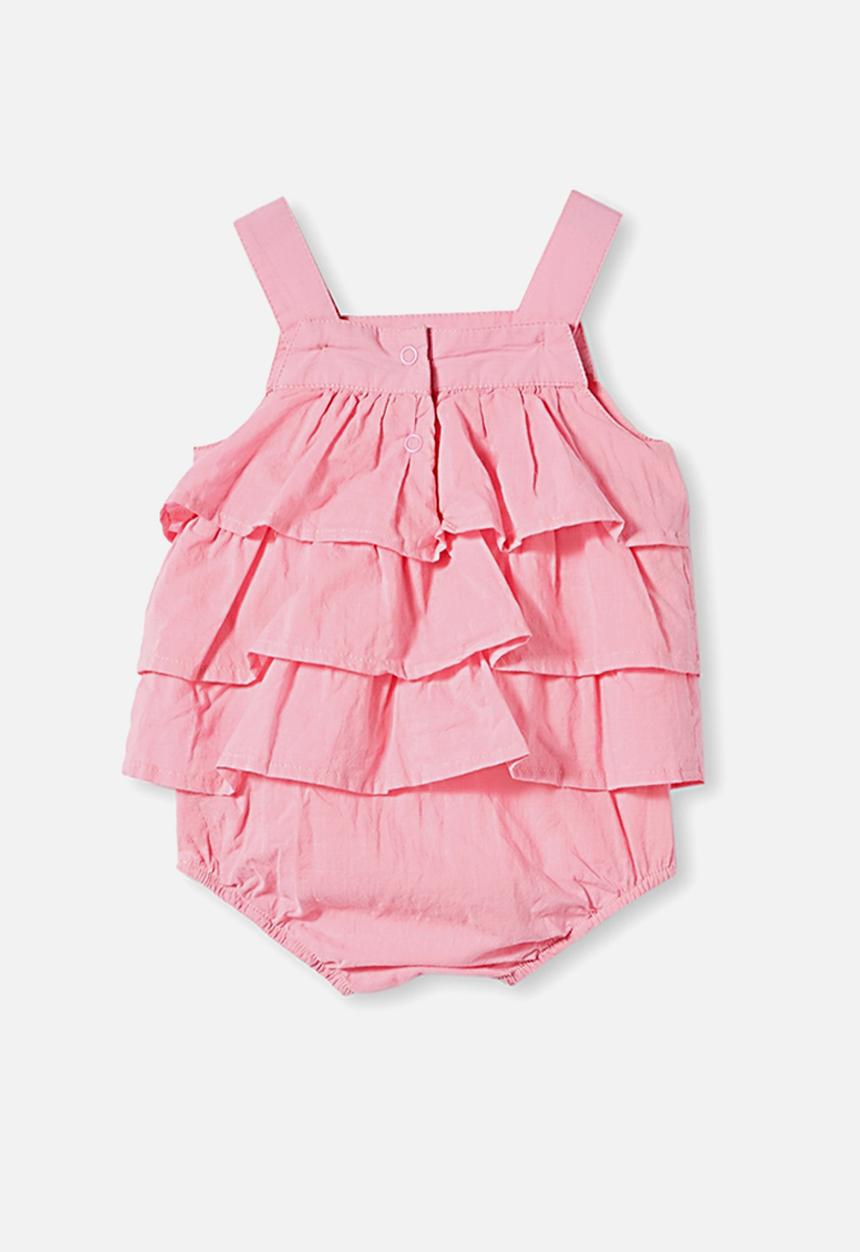 Cotton On - Tilly ruffle bubbysuit - pink