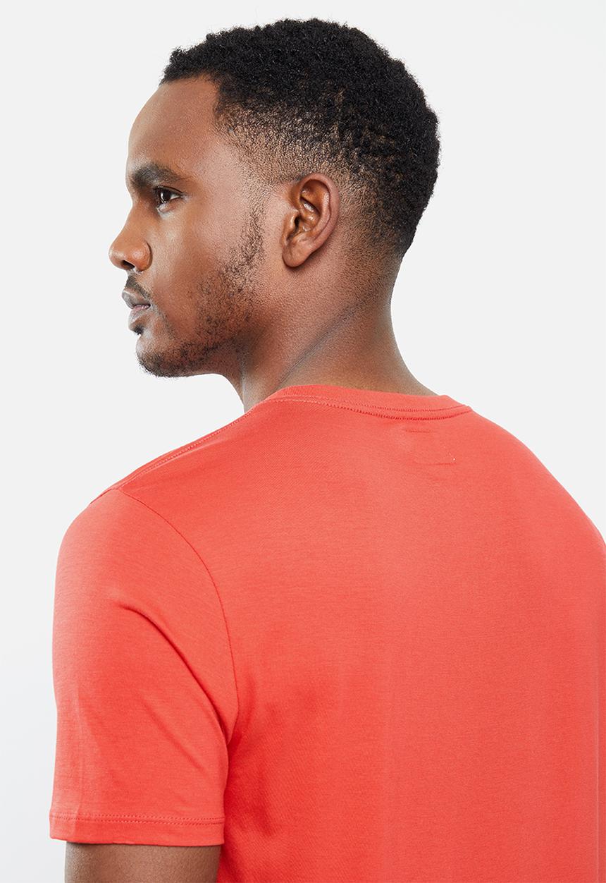 GUESS - Pima emb logo crew short sleeve tee - red