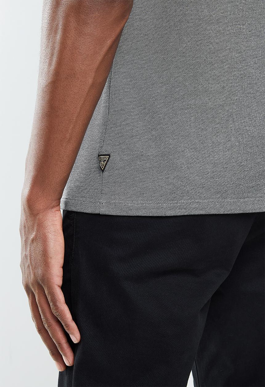 GUESS - Short sleeve Guess fashion contrast pocket/collar golfer - black 