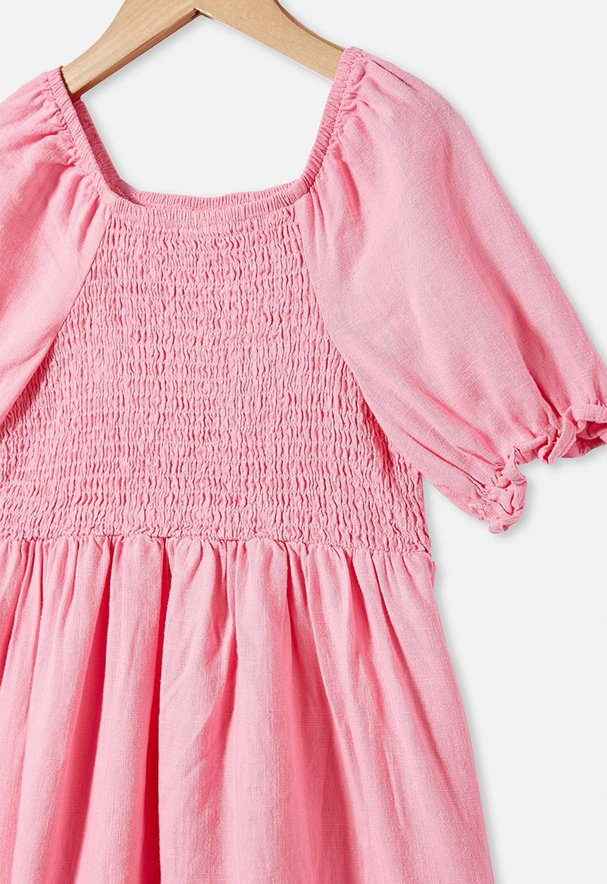 Cotton On - Lillie short sleeve dress - cali pink