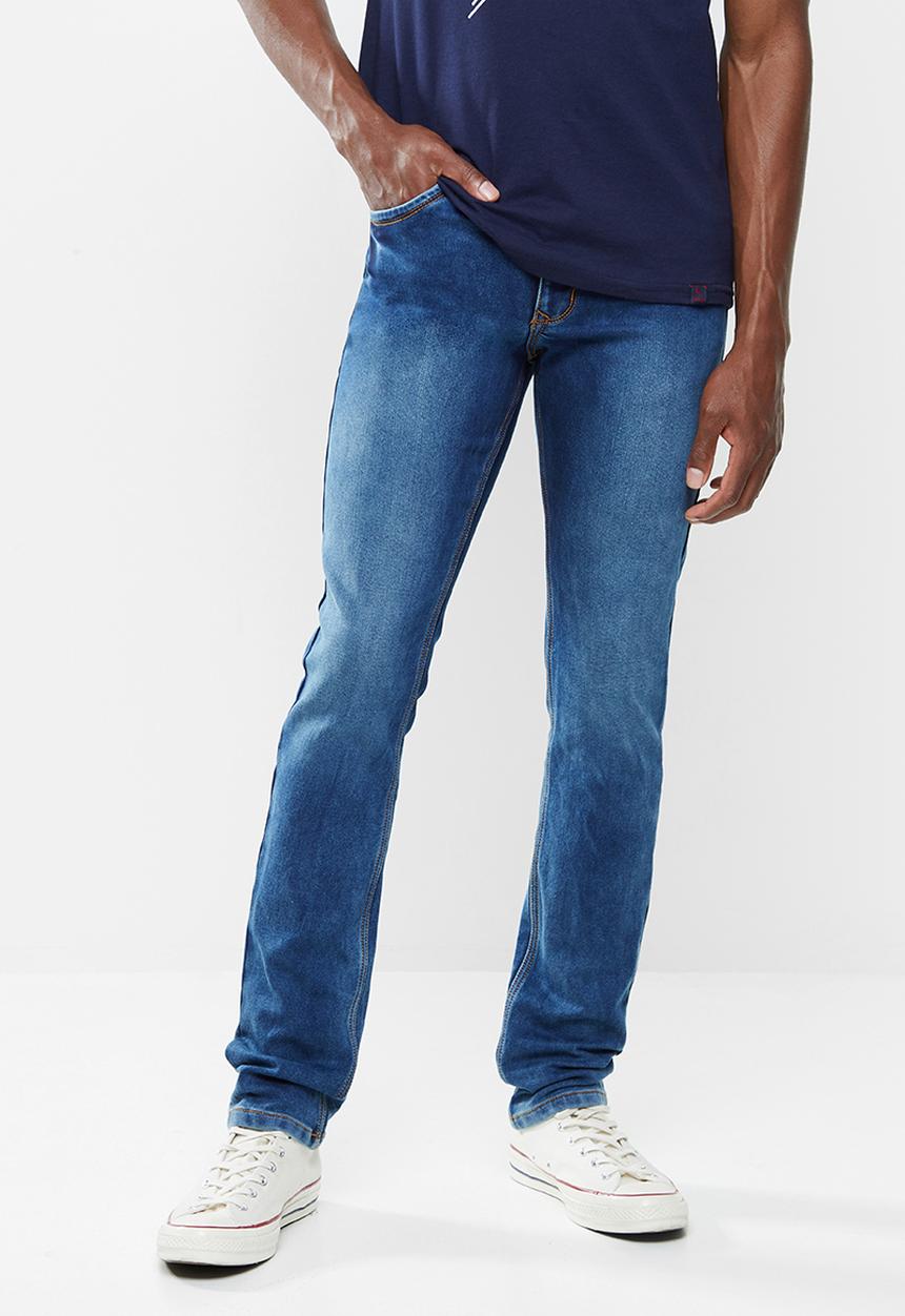 SOVIET - Commodus mens slim fit denim - blue