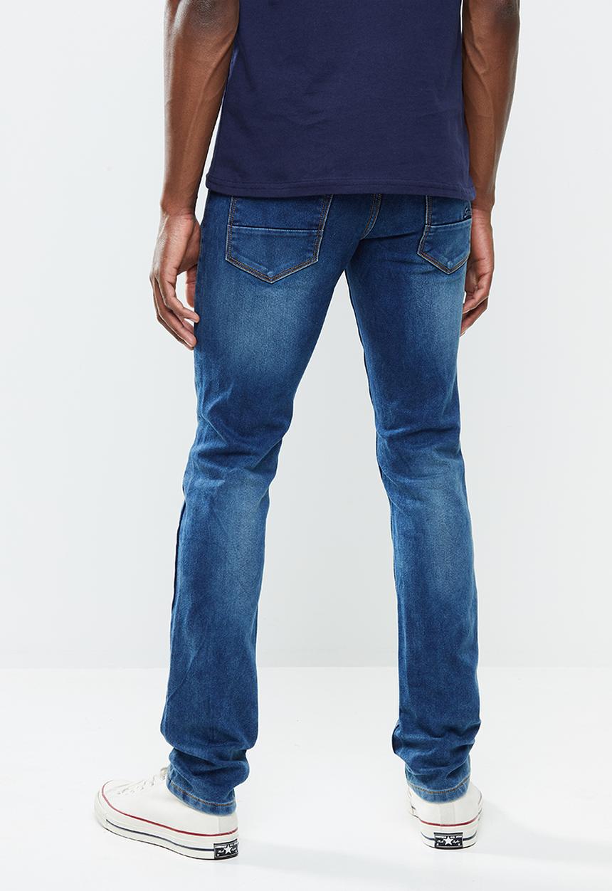 SOVIET - Commodus mens slim fit denim - blue