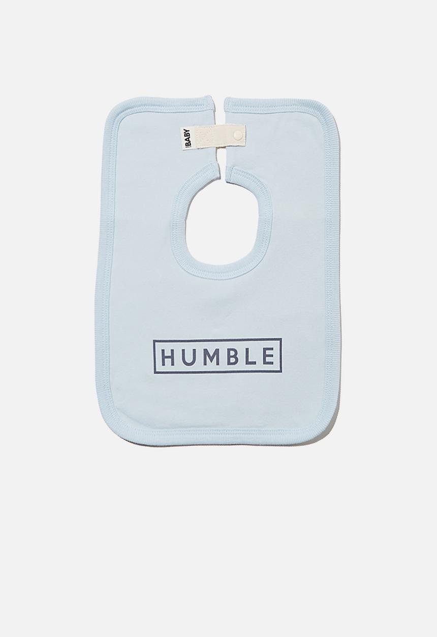 Cotton On - The darcey square bib - frosty blue/humble