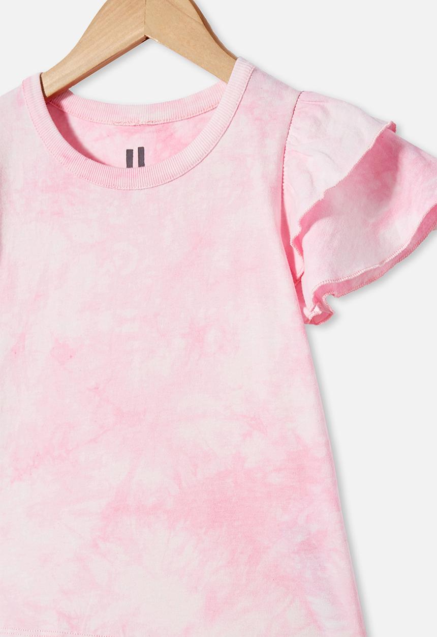 Cotton On - Fleur flutter sleeve top  - pink
