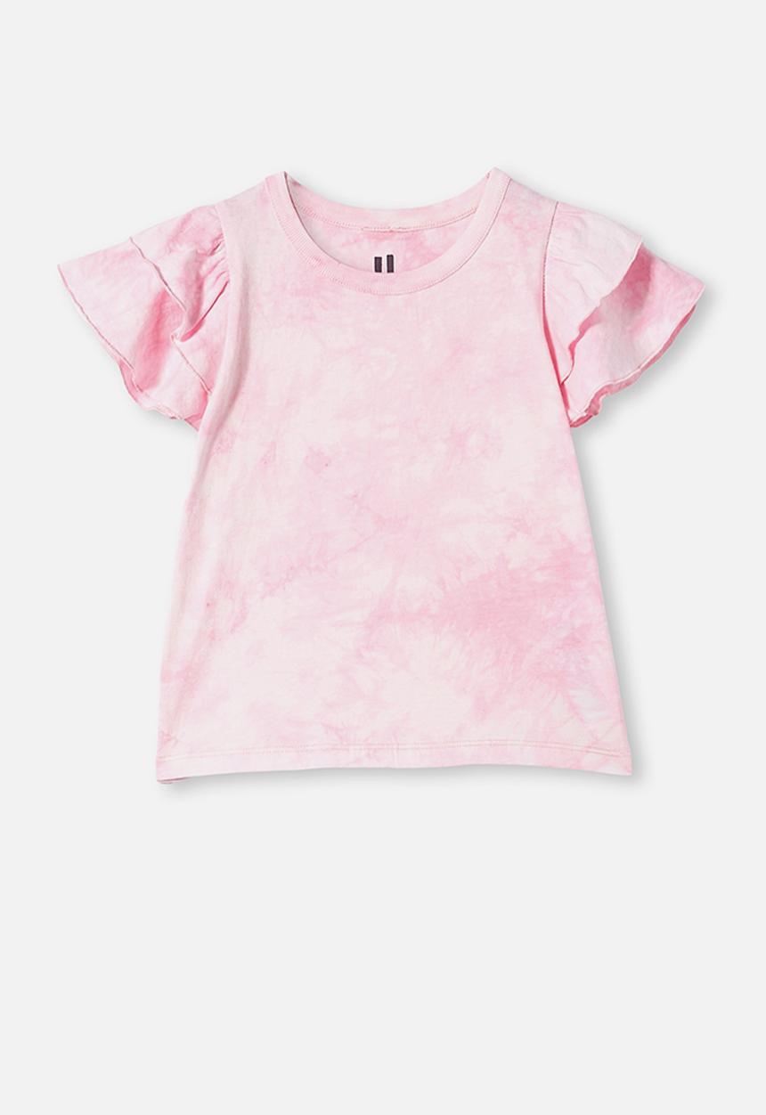 Cotton On - Fleur flutter sleeve top  - pink