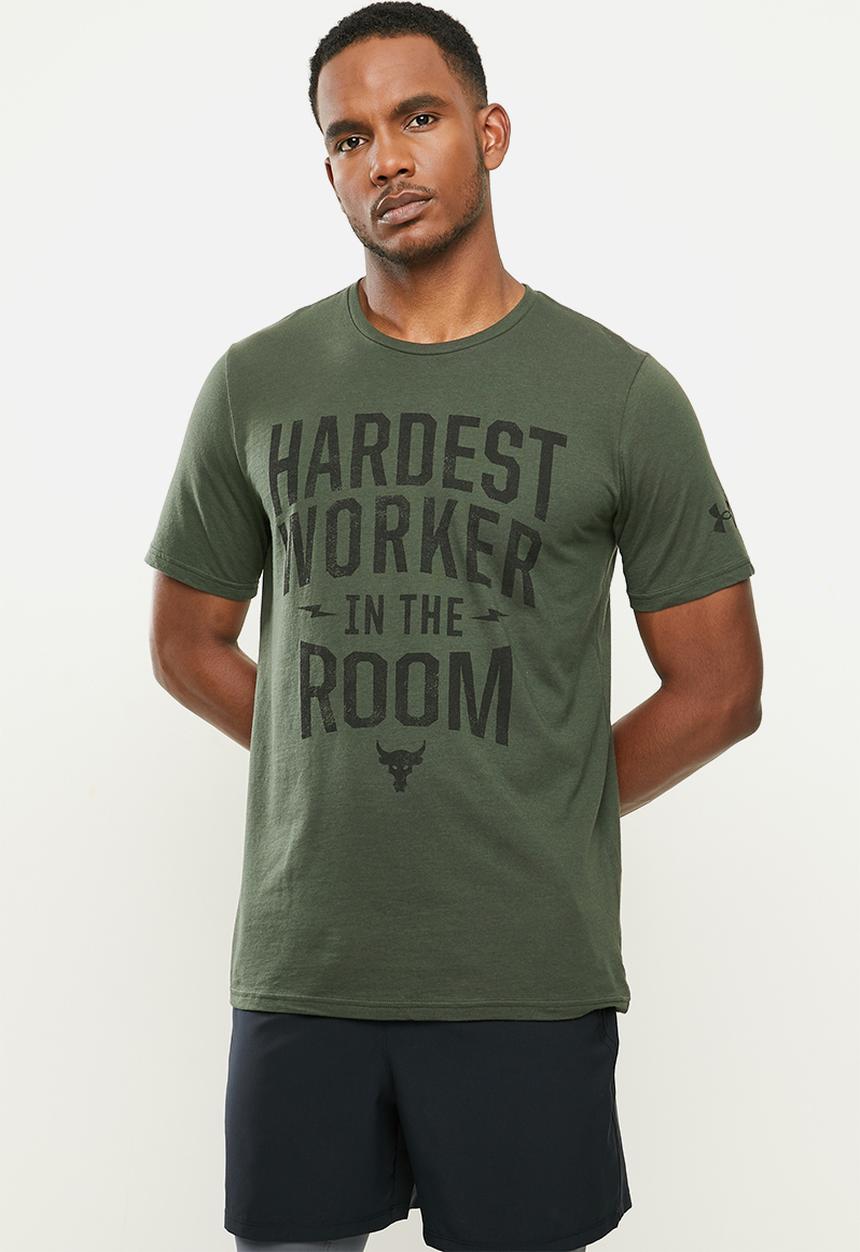 Under Armour - Under armour pjt rock hardest wrkr short sleeve tee - green