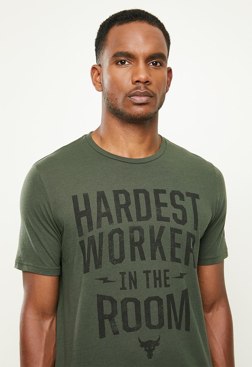 Under Armour - Under armour pjt rock hardest wrkr short sleeve tee - green