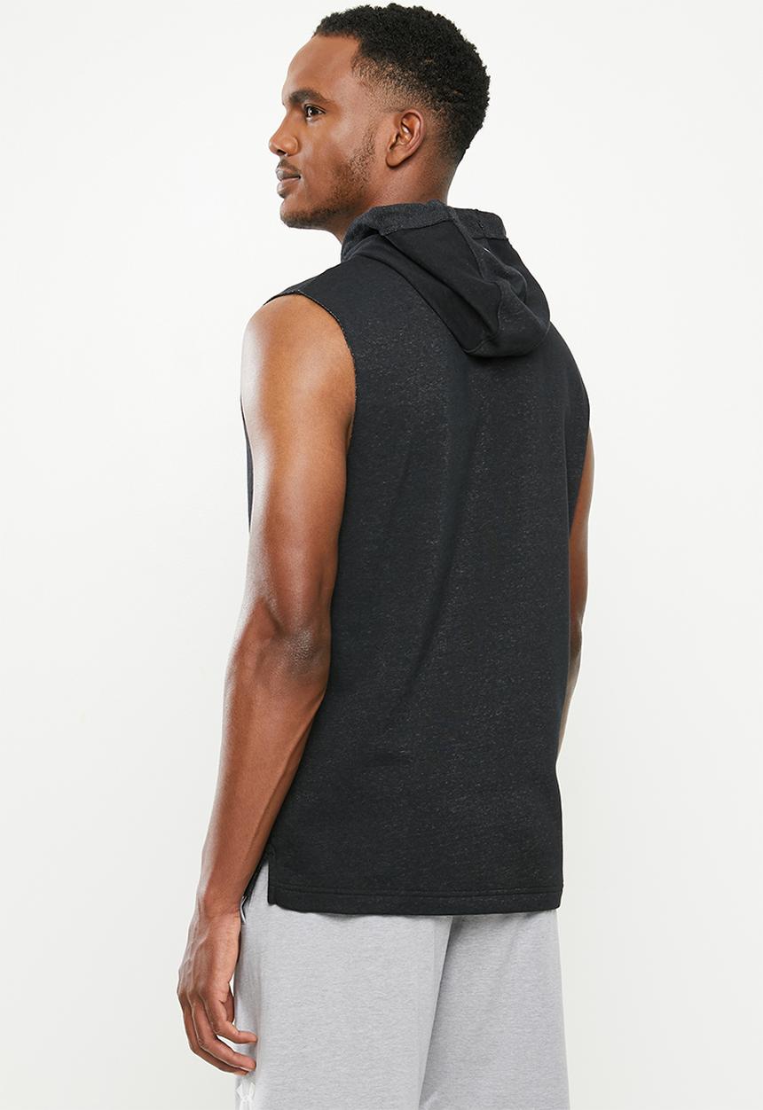 Under Armour - Project rock sleeveless terry hoodie - black