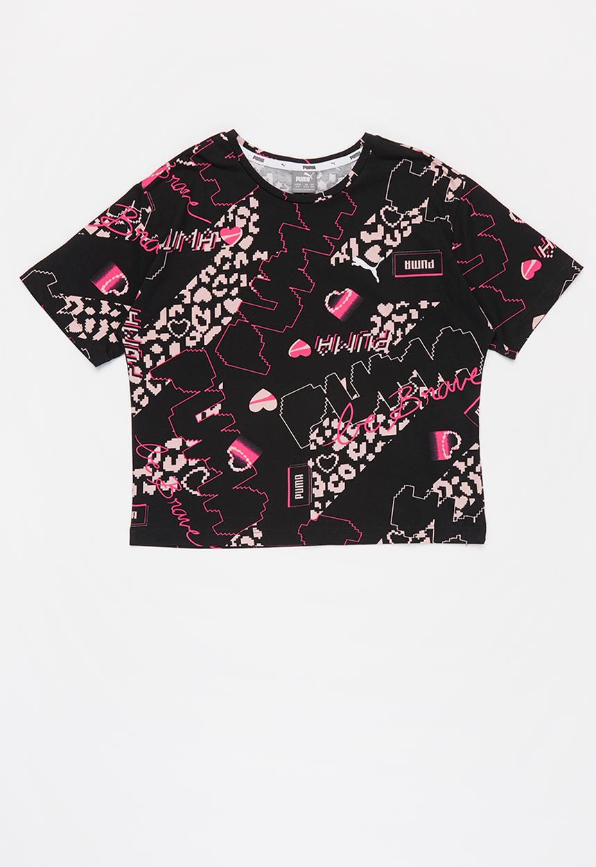 PUMA - Alpha aop tee g - black