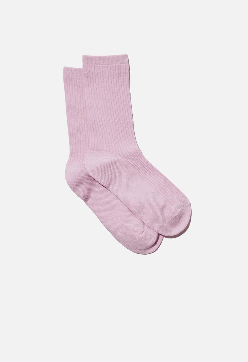 Cotton On - Everyday rib sock - lilac