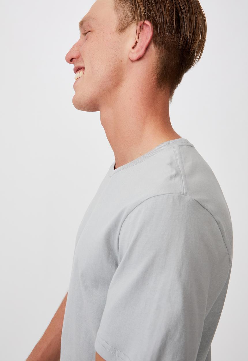 Cotton On - Essential crew T-shirt - blue haze