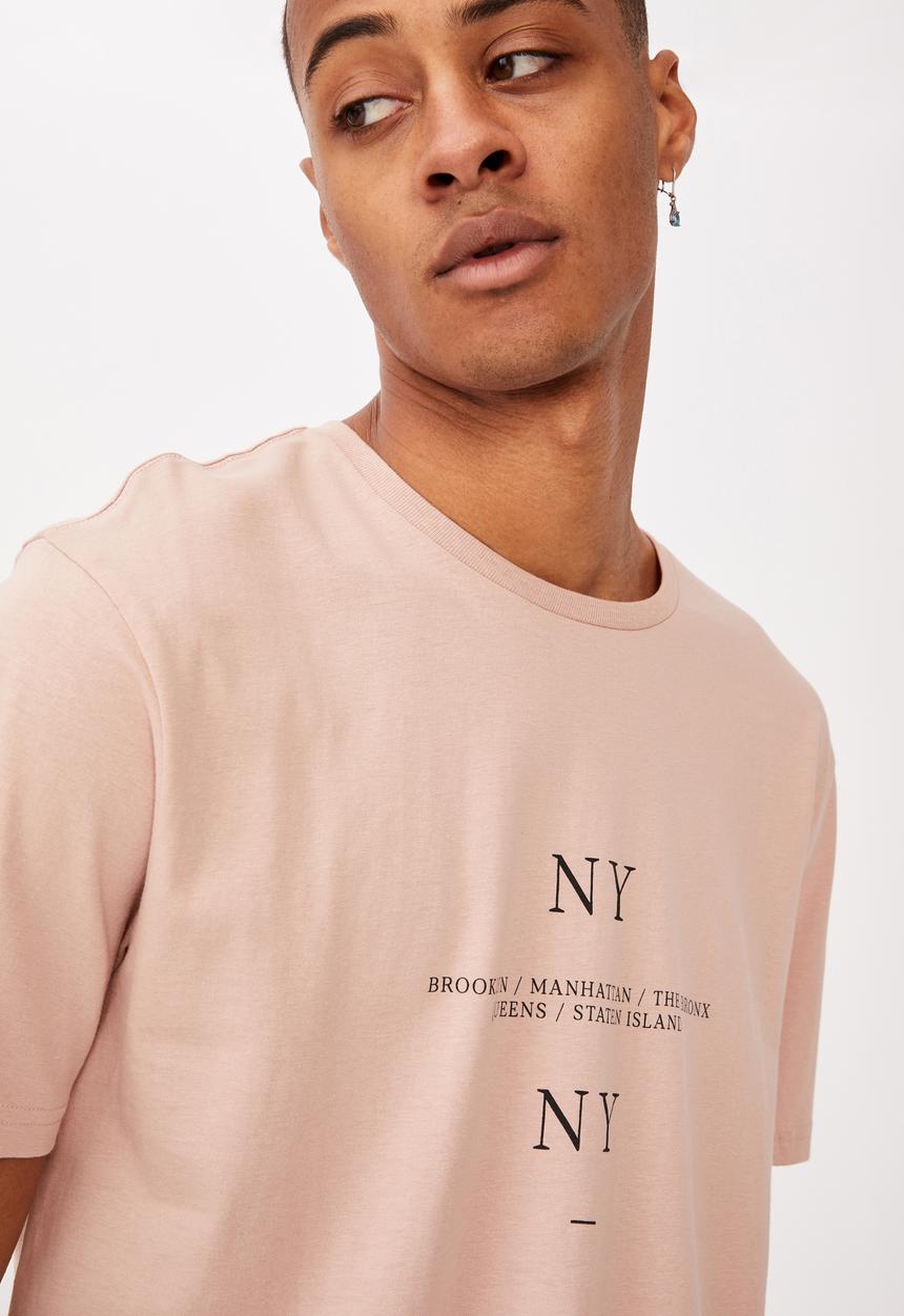 Cotton On - Longline scoop T-shirt - dirty pink