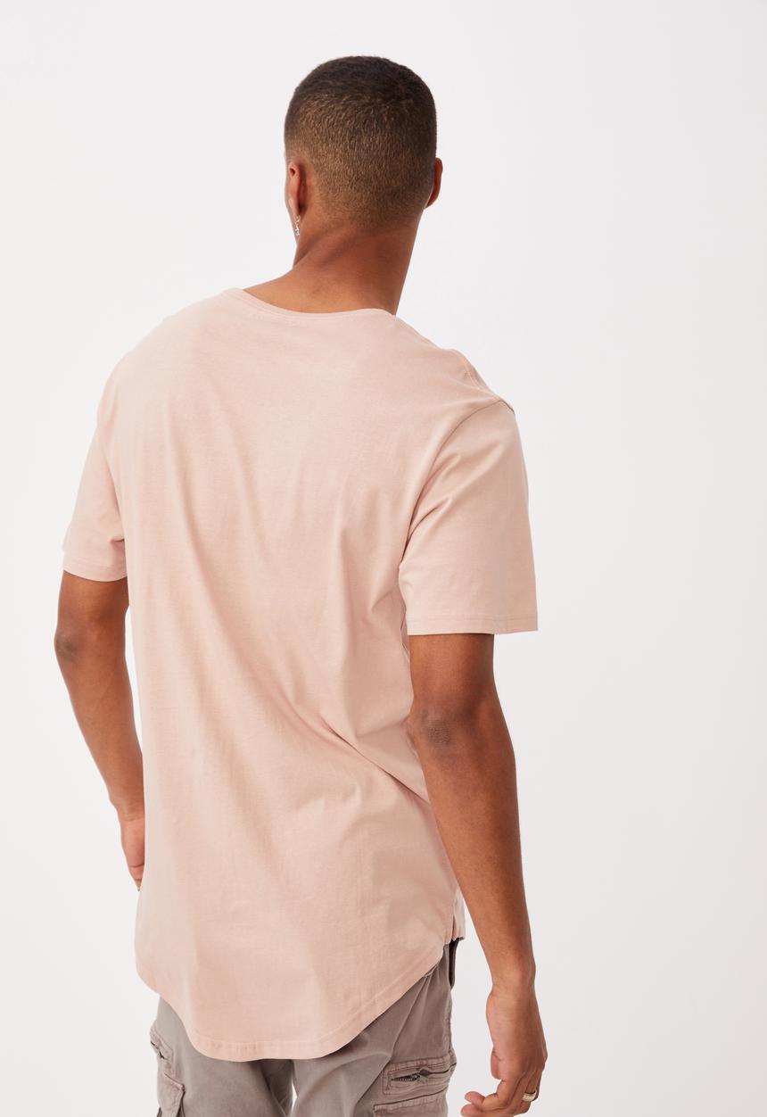 Cotton On - Longline scoop T-shirt - dirty pink