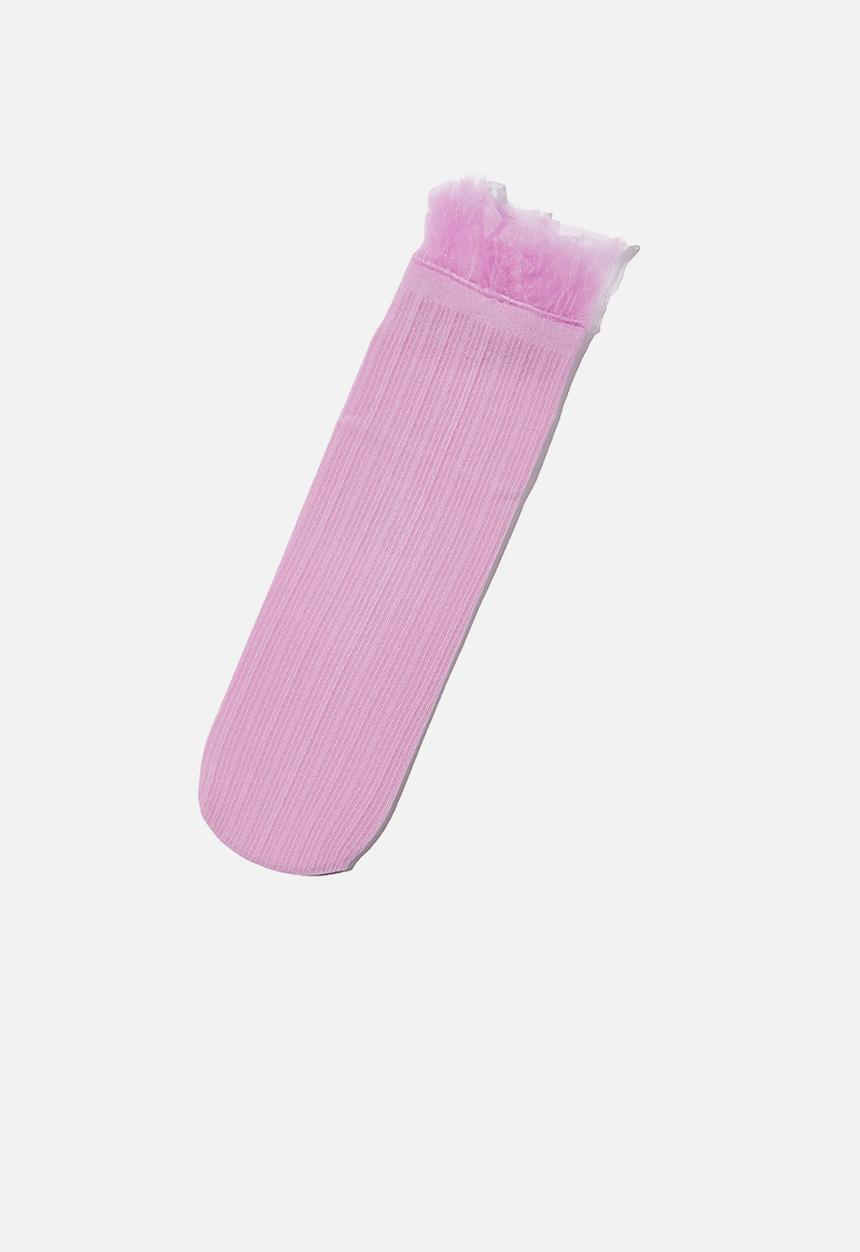 Cotton On - Sheer frilled ankle sock - lilac