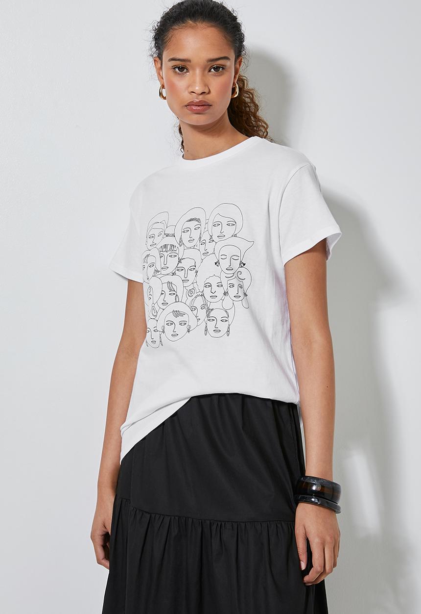 Superbalist - Digital girl africa tribe - white