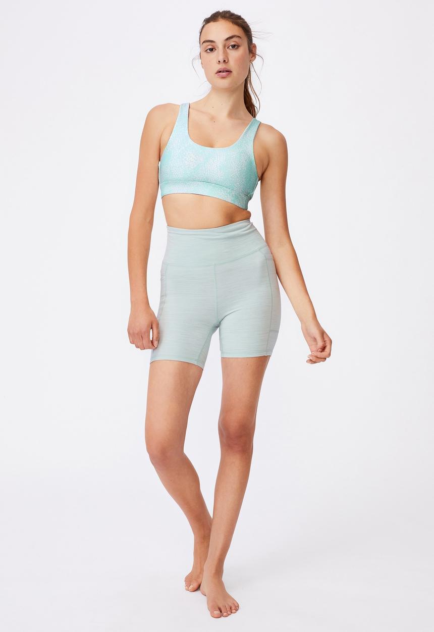 Cotton On - Cutout back crop - aqua