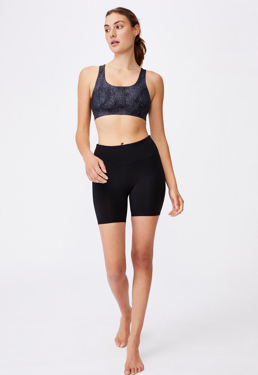 Cotton On - Cutout back crop - black