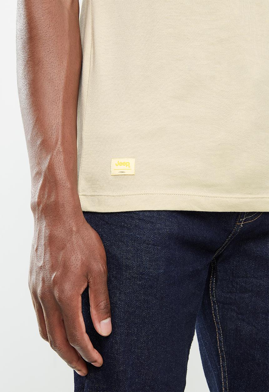 JEEP - Graphic tee with uv protection - stone