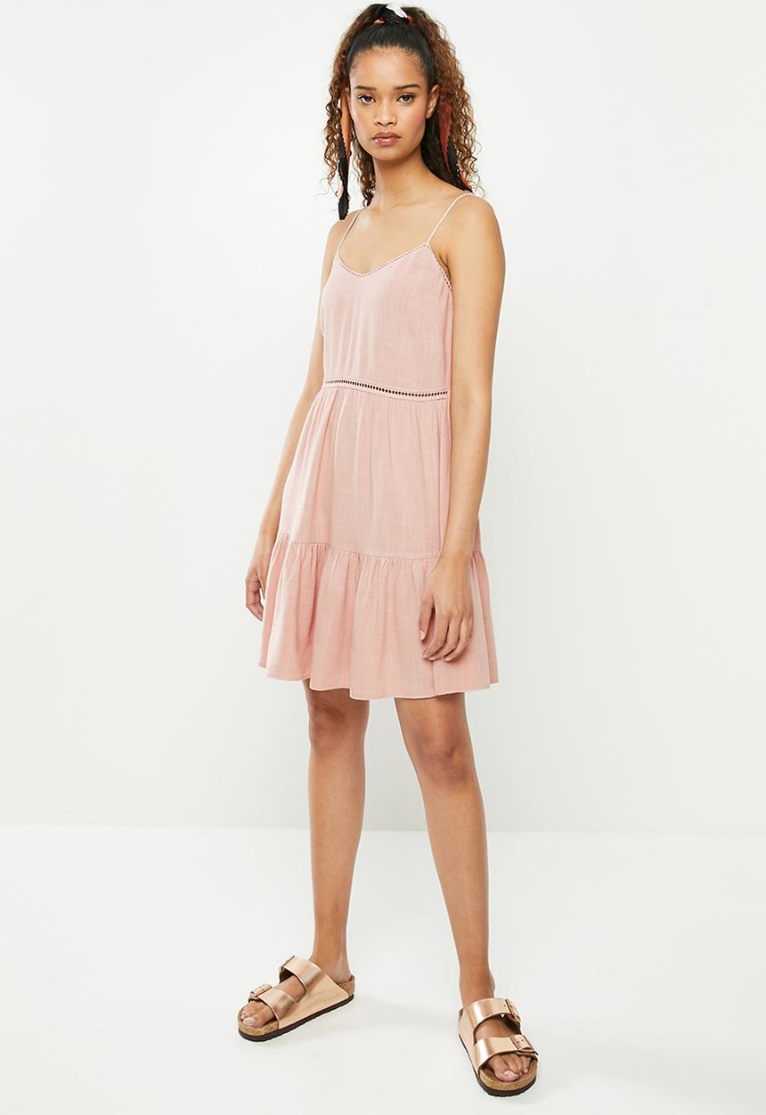 Blake - Cami tiered mini dress - pink 