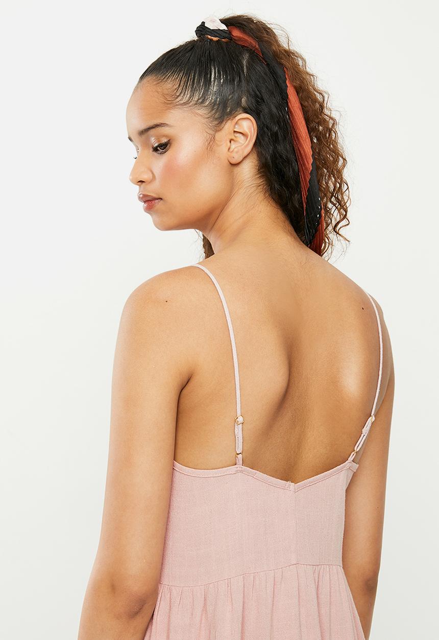 Blake - Cami tiered mini dress - pink 