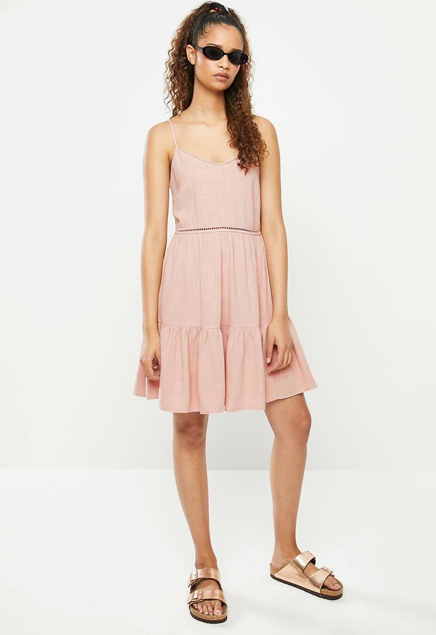 Blake - Cami tiered mini dress - pink 