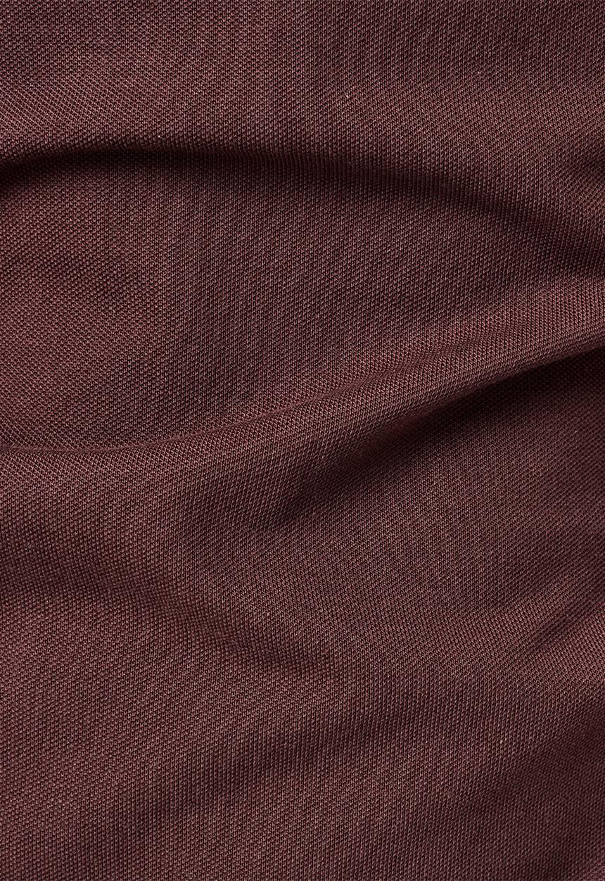 G-STAR - Dunda slim stripe short sleeve polo - burgundy 