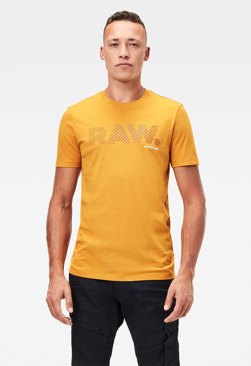 G-STAR - 3d Raw. logo slim r short sleeve - gold