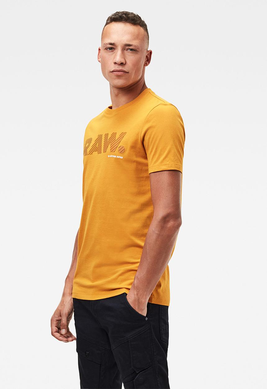 G-STAR - 3d Raw. logo slim r short sleeve - gold