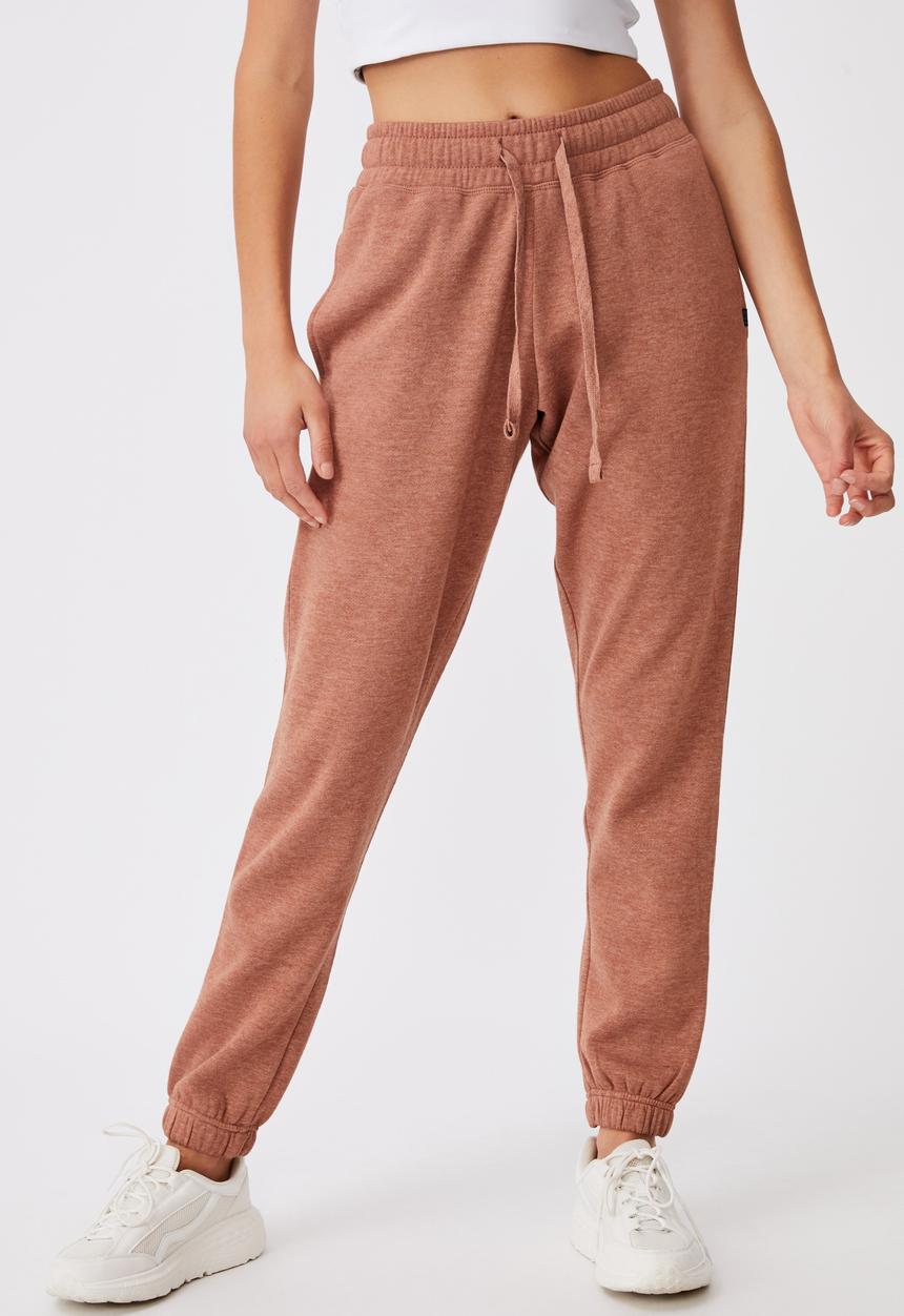 Cotton On - Lifestyle gym track pant - brown 