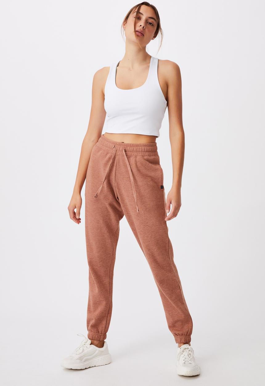 Cotton On - Lifestyle gym track pant - brown 