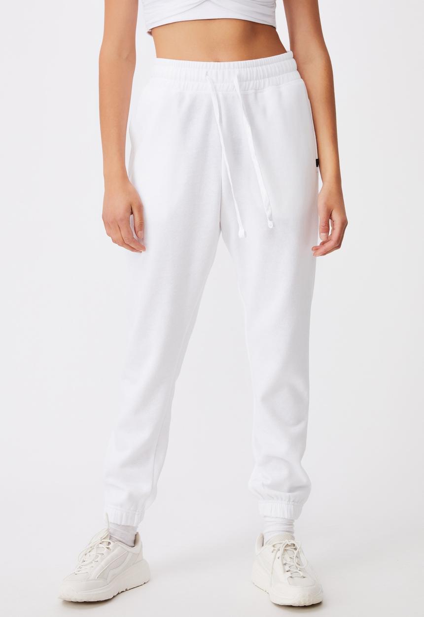 Cotton On - Lifestyle gym track pant - white