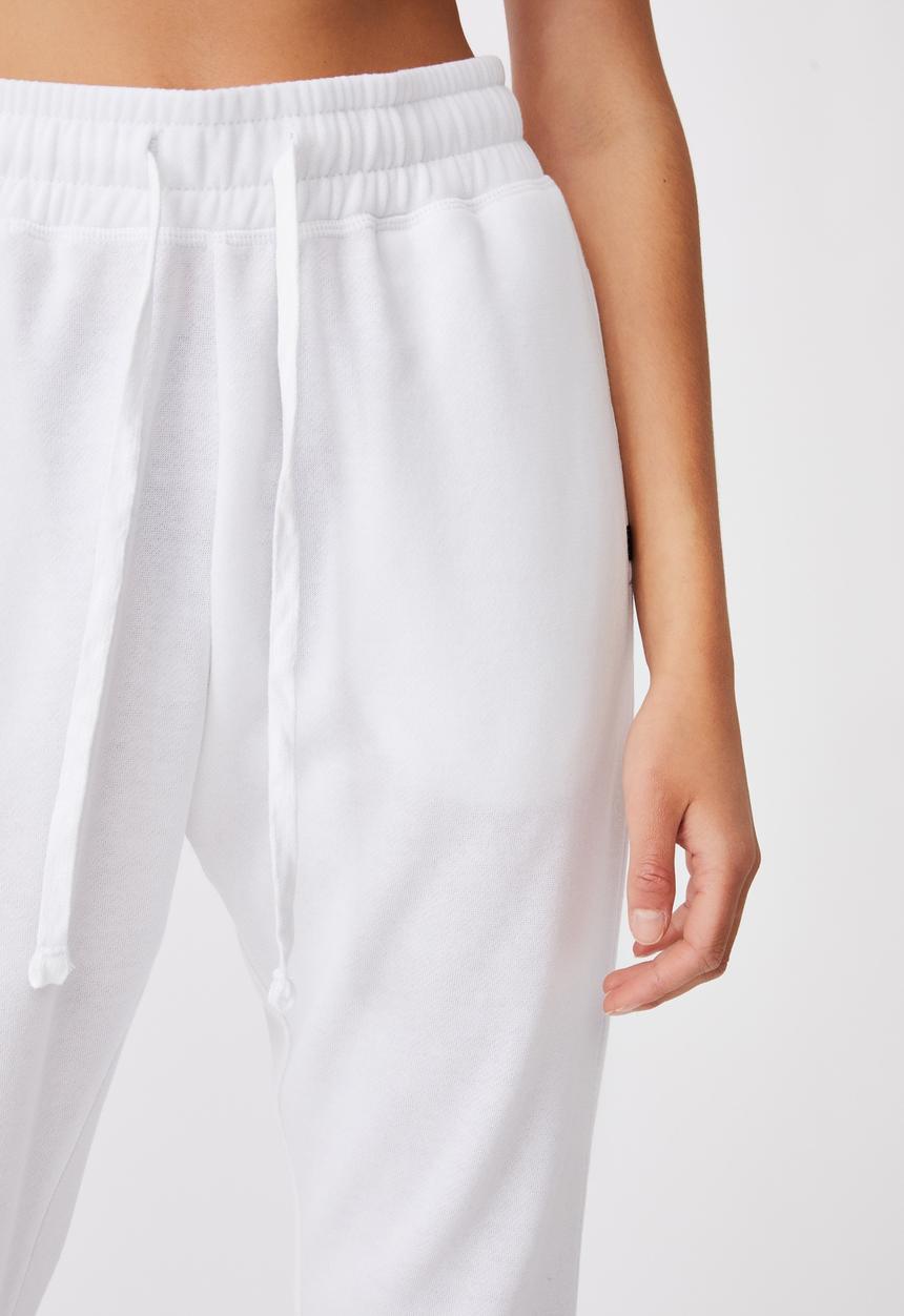 Cotton On - Lifestyle gym track pant - white