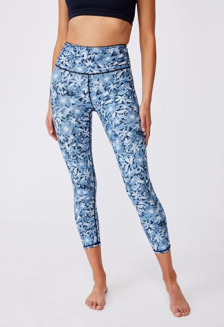 Cotton On - Reversible 7/8 tight - brushed bouquet navy