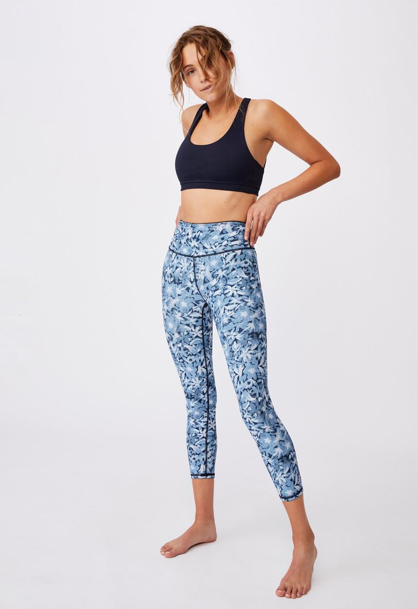 Cotton On - Reversible 7/8 tight - brushed bouquet navy