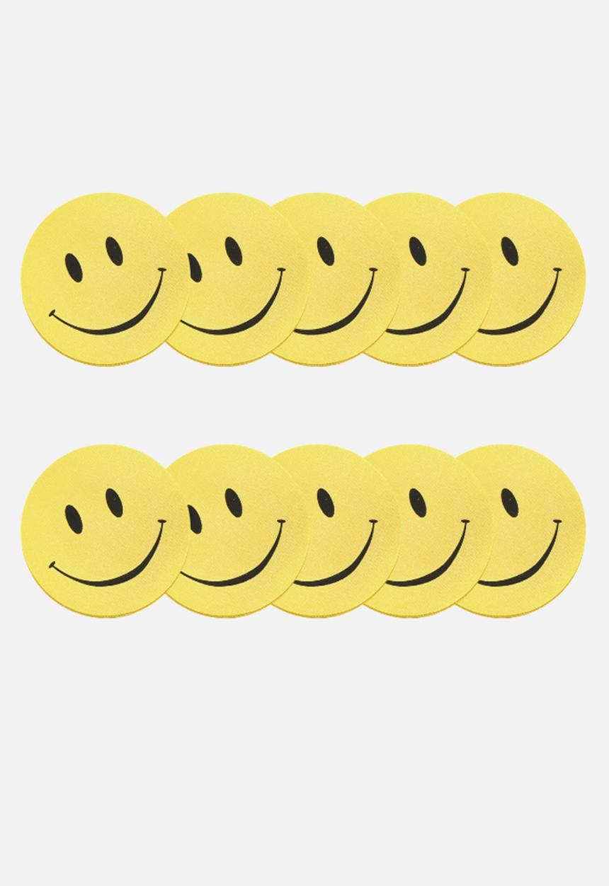 Up-Tape - Smiley yellow 5 pair nipple pastie set - yellow