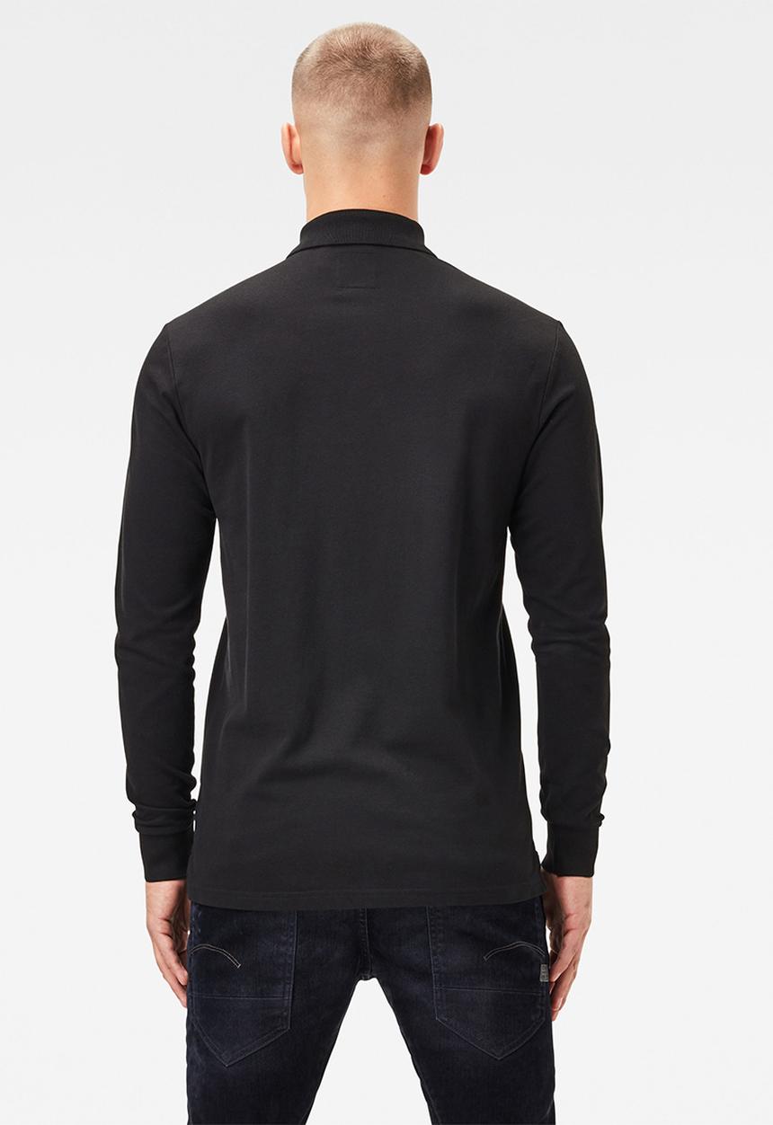 G-STAR - Core long sleeve polo - dark black