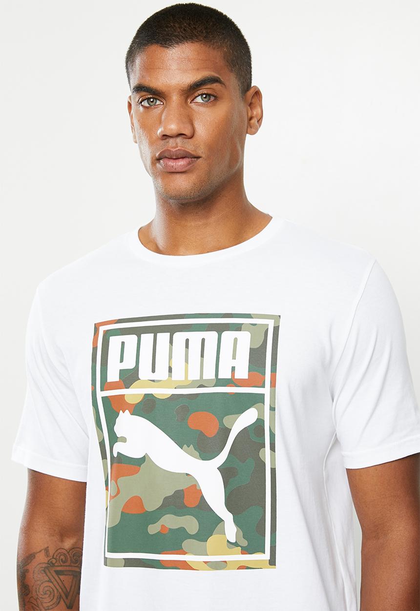 PUMA - Classics graphics logo tee - white