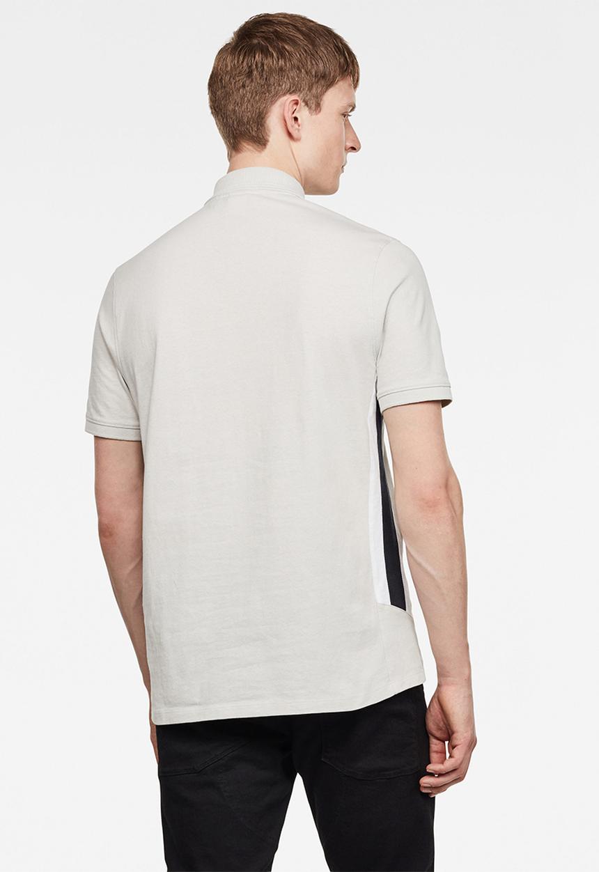 G-STAR - Side stripe short sleeve polo - cool grey